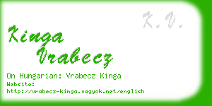 kinga vrabecz business card